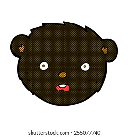caricatura estilo libro de historietas retro cara de oso negro