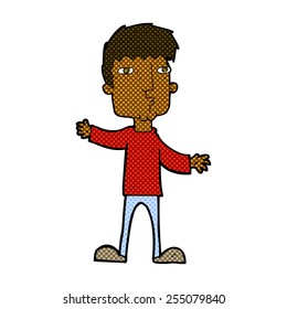 historieta de estilo retro caricatura hombre curioso