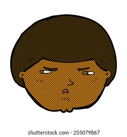 retro comic book style cartoon annoyed man