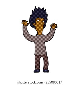 retro comic book style cartoon vampire