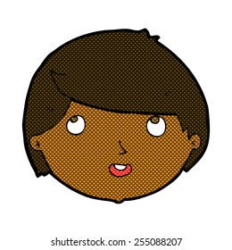 retro comic book style cartoon happy face