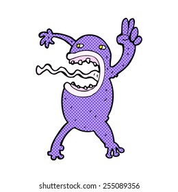 retro comic book style cartoon crazy frog