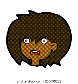 retro comic book style cartoon shocked expression