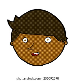 retro comic book style cartoon happy face