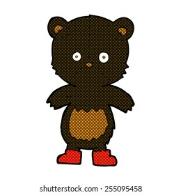 historieta de estilo retro caricatura de oso negro