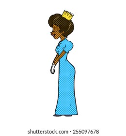 retro comic book style cartoon princess