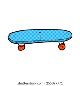 retro comic book style cartoon skateboard