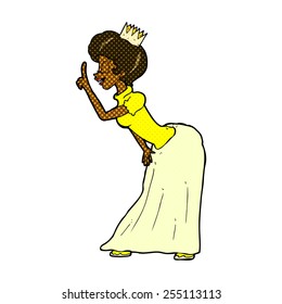 retro comic book style cartoon princess