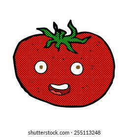 tomate de dibujos animados estilo libro de historietas retro