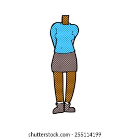 retro comic book style cartoon female body (mix and match retro comic book style cartoons or add own photos)