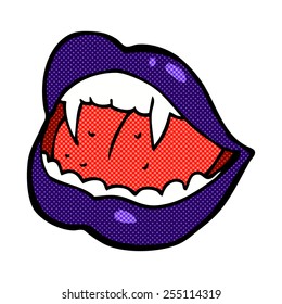 dibujos animados estilo libro de historietas retro labios de vampiros