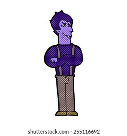 historieta estilo retro caricatura vampiro