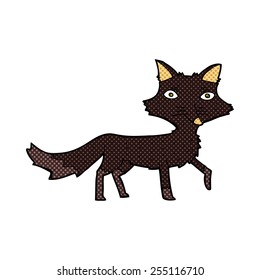 caricatura estilo libro de historietas retro pequeño lobo