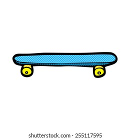 retro comic book style cartoon skateboard