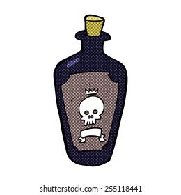 veneno de dibujos animados estilo libro de historietas retro