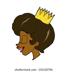 Cartoon-Prinzessin im Retro-Comic-Stil