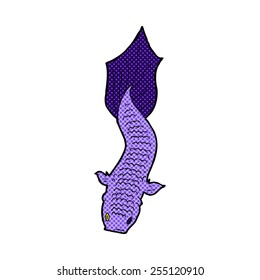 retro comic book style cartoon fish