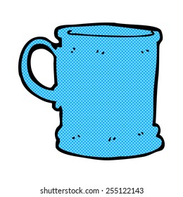 retro comic book style cartoon mug