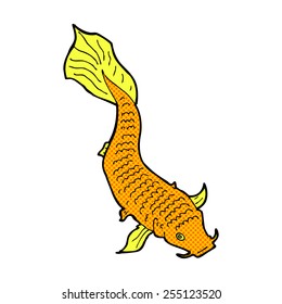 retro comic book style cartoon fish