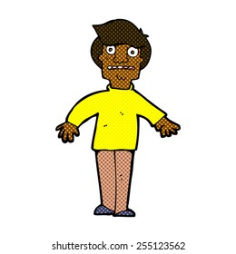 retro comic book style cartoon shocked man
