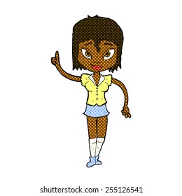 dibujo animado estilo libro de historietas retro punto de referencia de la mujer