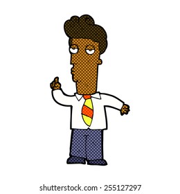 historieta retro estilo caricatura aburrido hombre haciendo preguntas
