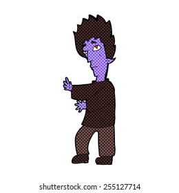 retro comic book style cartoon vampire