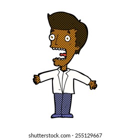 retro comic book style cartoon screaming man