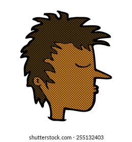 caricatura estilo libro de historietas retro cara masculina
