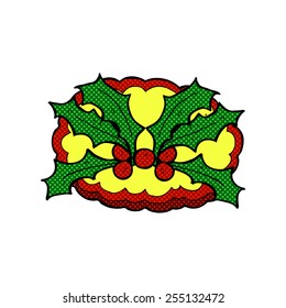 símbolo holly del estilo de historieta retro