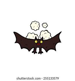 retro comic book style cartoon bat