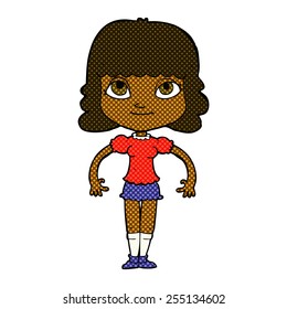 retrô quadrinhos estilo desenho animado menina