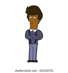 caricatura estilo historieta retro hombre molesto