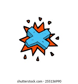 Cartoon-Negativsymbol im Retro-Comic-Stil