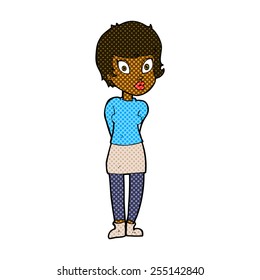 retro comic book style cartoon pretty woman