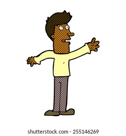 hombre de dibujos animados estilo libro de historietas retro