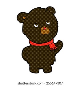 historieta retro estilo libro de historietas dibujos animados lindo oso negro