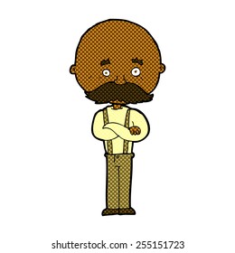 retro comic book style cartoon grandfather
