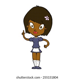 caricatura estilo libro de historietas retro linda criada