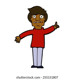 retro comic book style cartoon man asking question