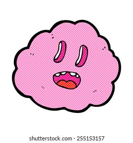 retro comic book style cartoon spooky cloud