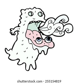 retro comic book style cartoon gross ghost