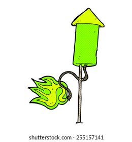 retro comic book style cartoon firework