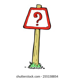 signo de interrogación de historieta estilo historieta retro