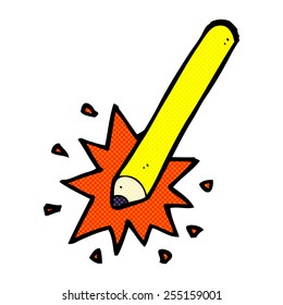 retro comic book style cartoon pencil