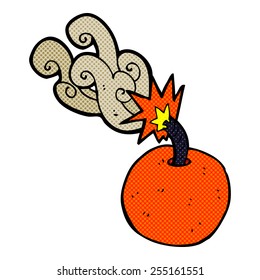caricatura estilo libro de historietas retro quemando bomba