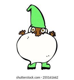 historieta estilo retro dibujo animado diminuto santa