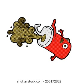 retro comic book style cartoon old drinks can