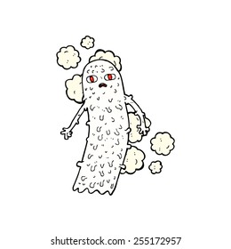 retro comic book style cartoon spooky ghost