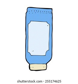 retro comic book style cartoon lotion